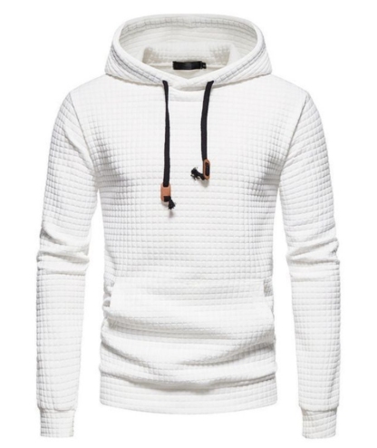 ZITY Men's Long Sleeves Adjustable Drawstring Waffle Hoodie-ZPK007590 | Zitysports