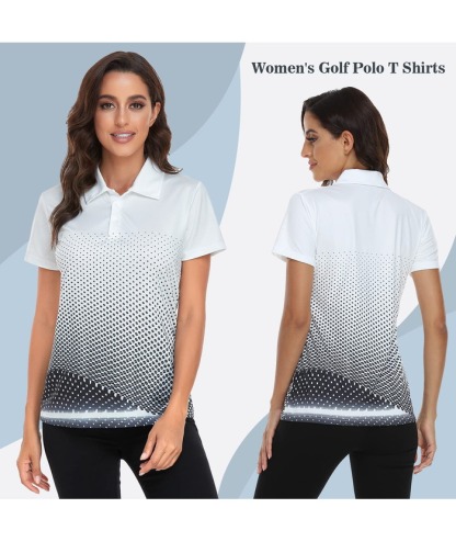ZITY Women's Tennis Button-Up Short Sleeve Fast Dry Polo Shirt-ZPK001220 | Zitysports