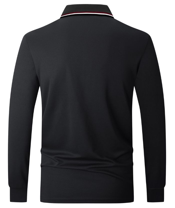 ZITY Men's Dri Fit Long Sleeve Golf Polo Shirt-CEMLP06139