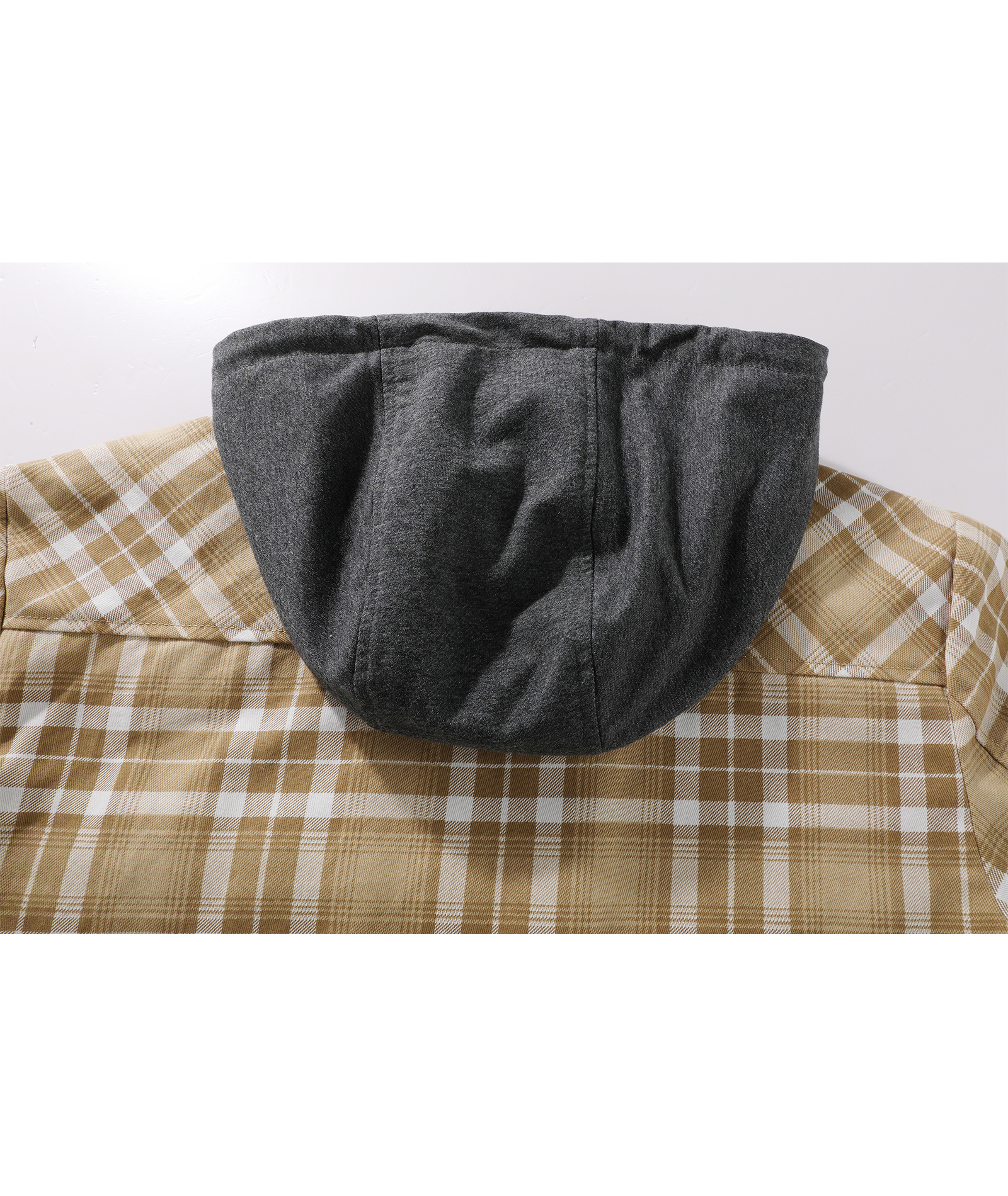 ZITY Men's Long Sleeve Hooded Plaid Fleece Hoodie-AUMPJ00587