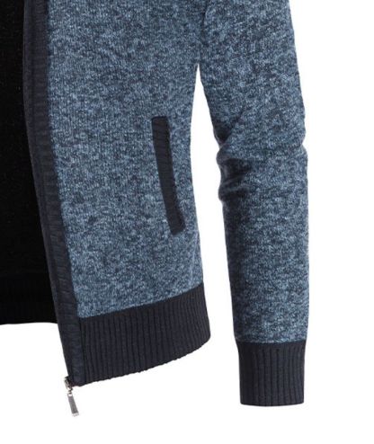 ZITY Men's Knitted Long Sleeve Full Zip Up Plus Size Casual Hoodie-DUMSW05059|Zitysports