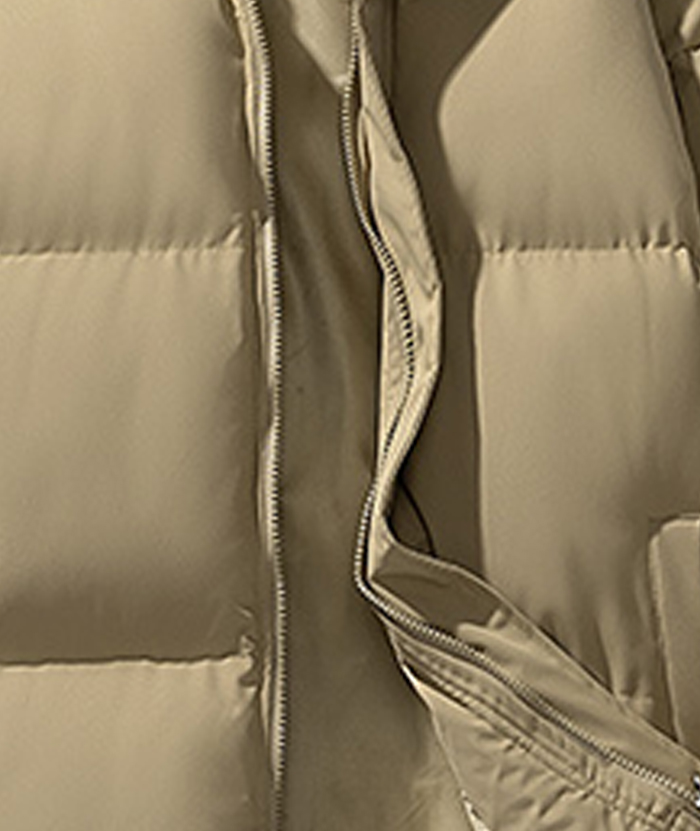 ZITY Men's Full Zipper Solid Color Puffer Jacket-DUMCO05528