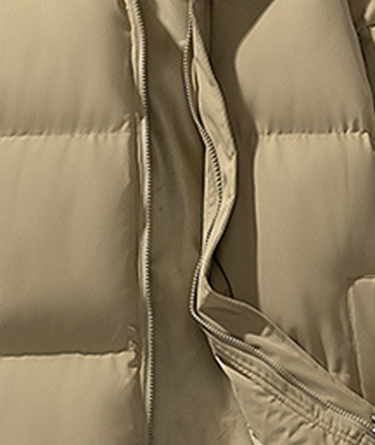 ZITY Men's Full Zipper Solid Color Puffer Jacket-DUMCO05528