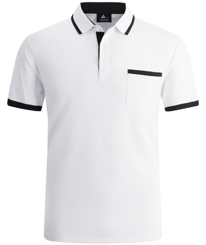 ZITY Men's Slim Fit Button Up Golf Polo Shirt-CEMPO04037