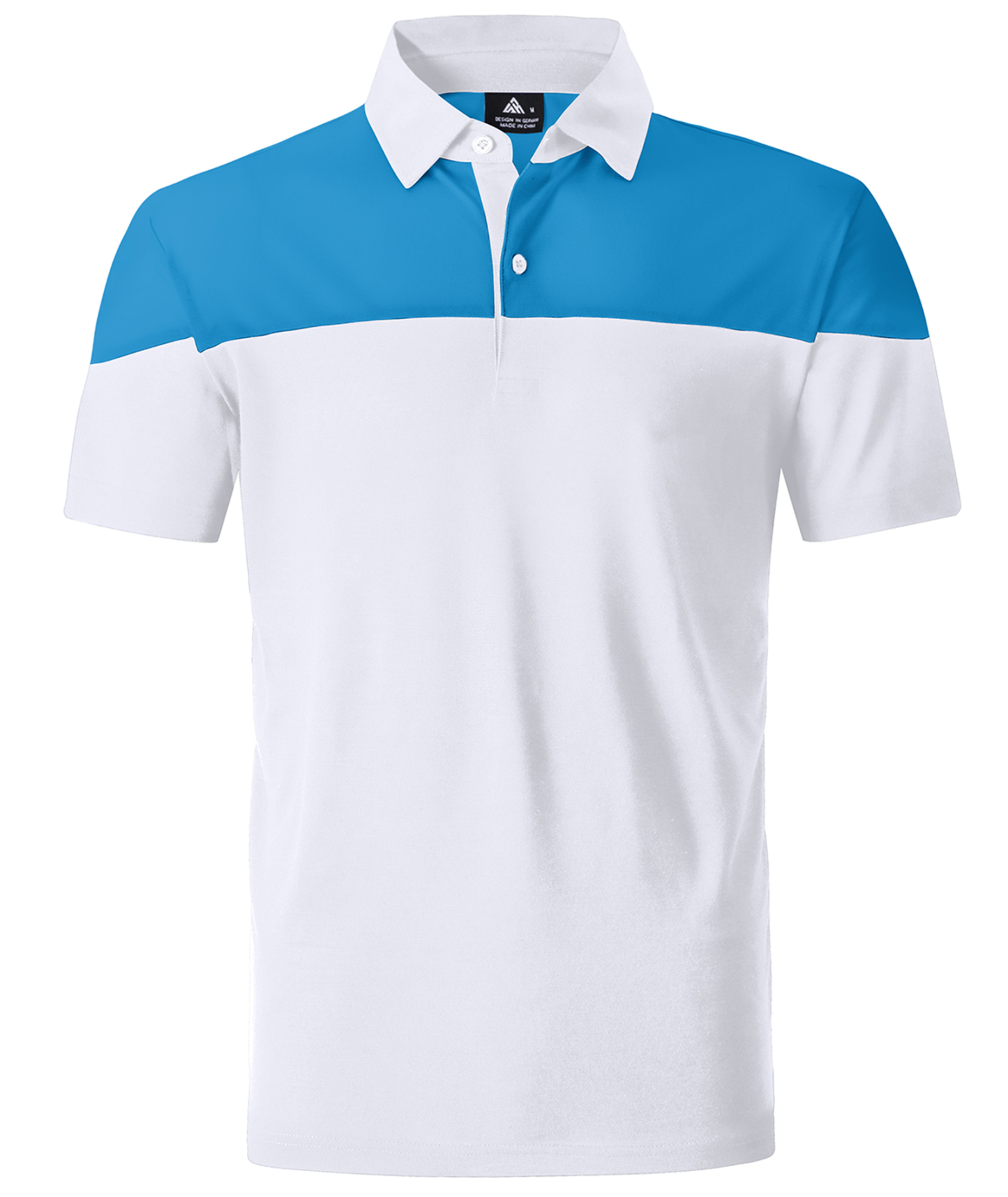 ZITY Men's Button Up Color Block Slim Fit Polo Shirt-CFMPO00104
