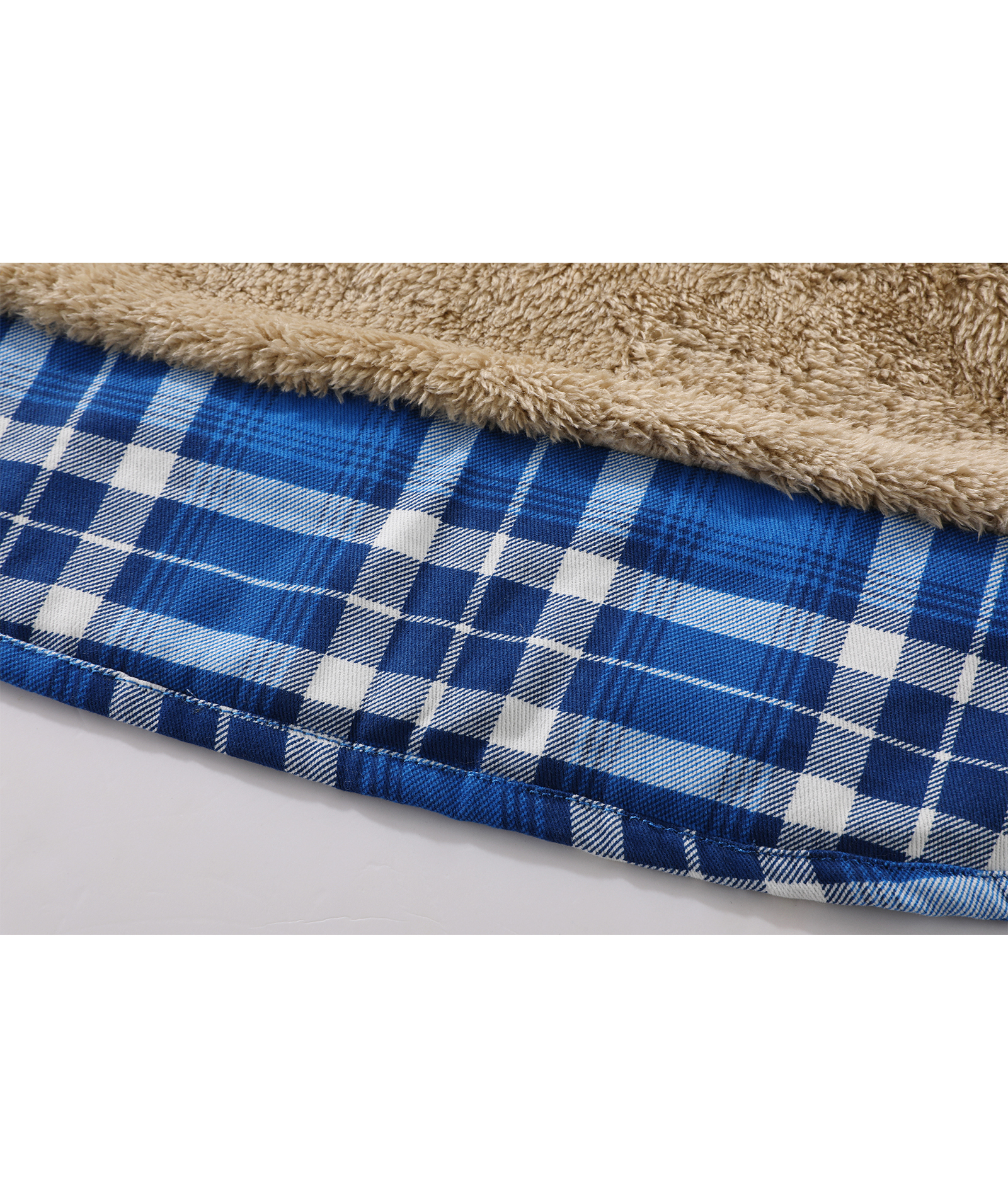 ZITY Men's Long Sleeve Hooded Plaid Fleece Hoodie-AUMPJ00587