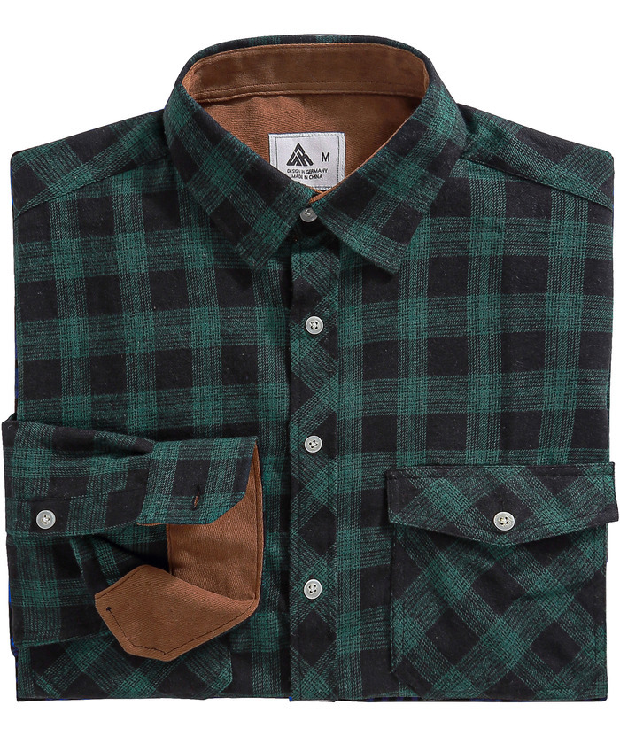 ZITY Men's Plaid Button Up Shirt with Flap Pocket Spring Fall Top-ZPK006565 | Zitysports