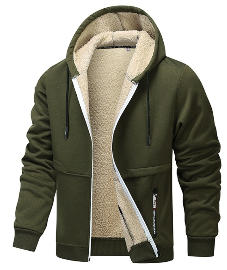 ZITY Men's Fleece Jacket Side Pocket with Zipper Casual Hoodie-DUMFH04877 | Zitysports