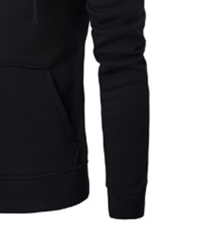 ZITY Men's Long Sleeve Solid Color Fleece Kangaroo Pocket Hoodie-DUMFH04879 | Zitysports