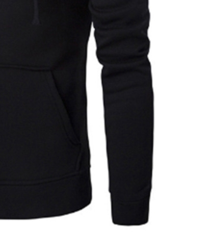 ZITY Men's Long Sleeve Solid Color Fleece Kangaroo Pocket Hoodie-DUMFH04879 | Zitysports