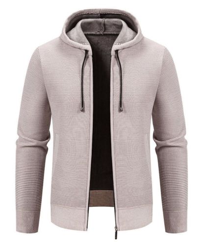 ZITY Men's Casual Warm Fleece Lined Zip Up Hooded Slim Fit Hoodie-DUMCO05038|Zitysports