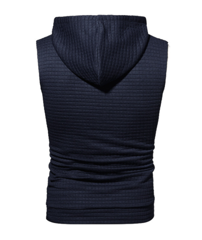 ZITY Men's Plus Size  Solid Color Sleeveless Hoodie-DUMMG05201|Zitysports