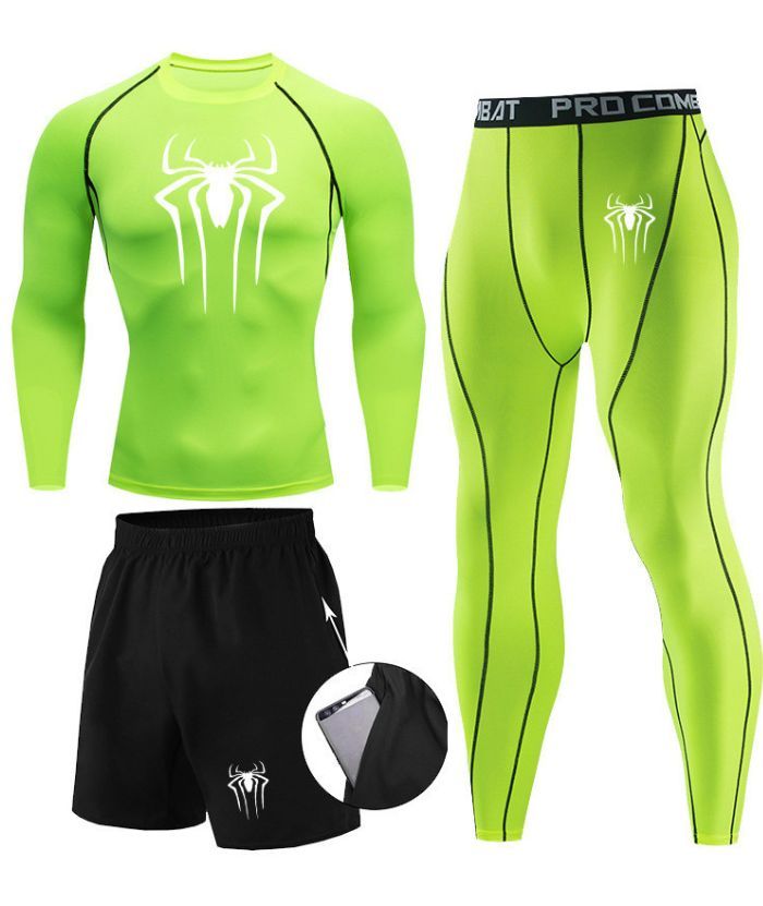 ZITY Men's Dri Fit Three Piece Compression Suit-DUMTR05987