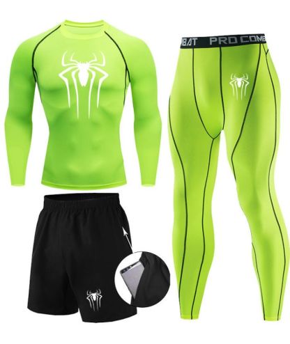ZITY Men's Dri Fit Three Piece Compression Suit-DUMTR05987
