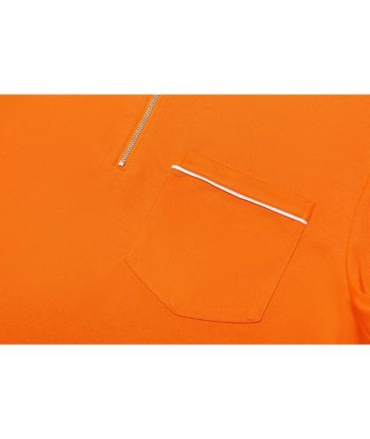ZITY Men's Quarter Zip Slim Fit Polo Shirt-ZPK008403
