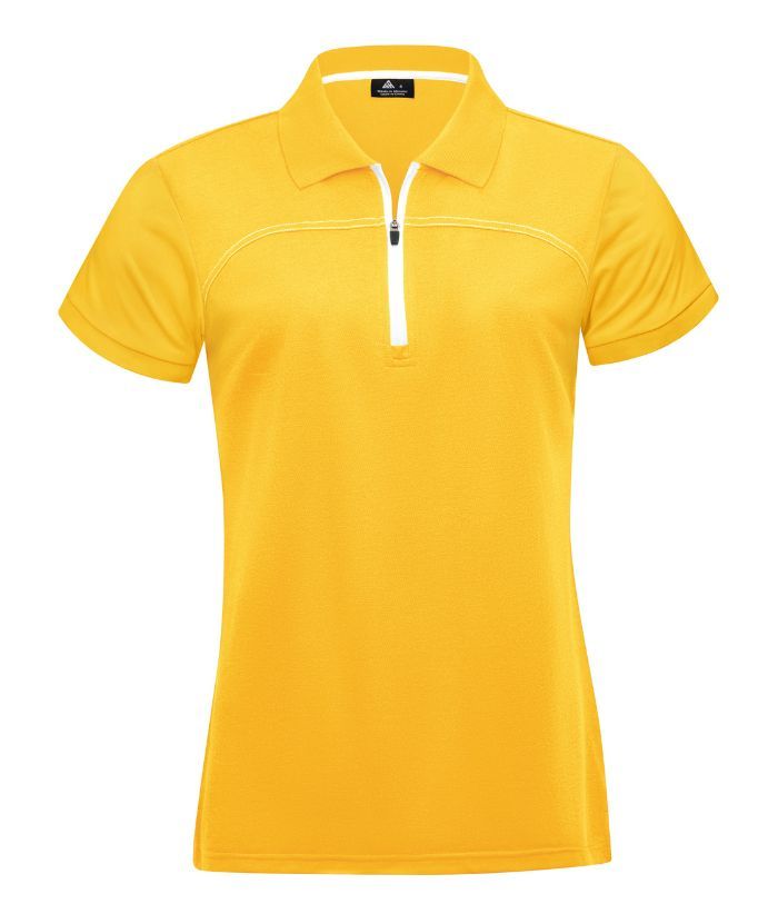 ZITY Women's Quarter Zip Slim Fit Solid Color Polo Shirt-CUWPO01996