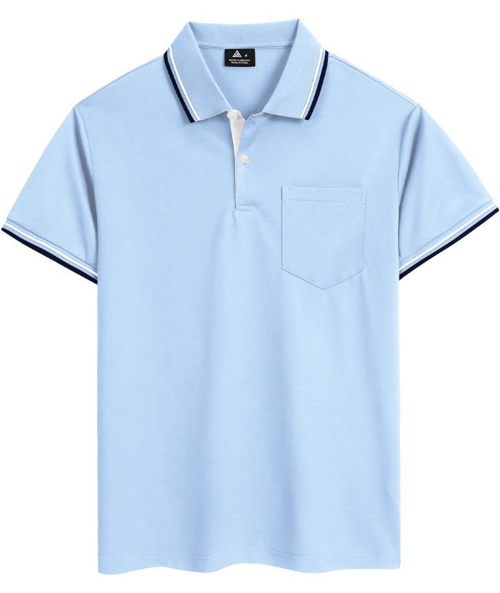 ZITY Men's Button Up Dri Fit Golf Polo Shirt-CFMPO00134