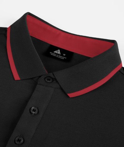 ZITY Men's Slim Fit Button Up Golf Polo Shirt-CEMPO04037