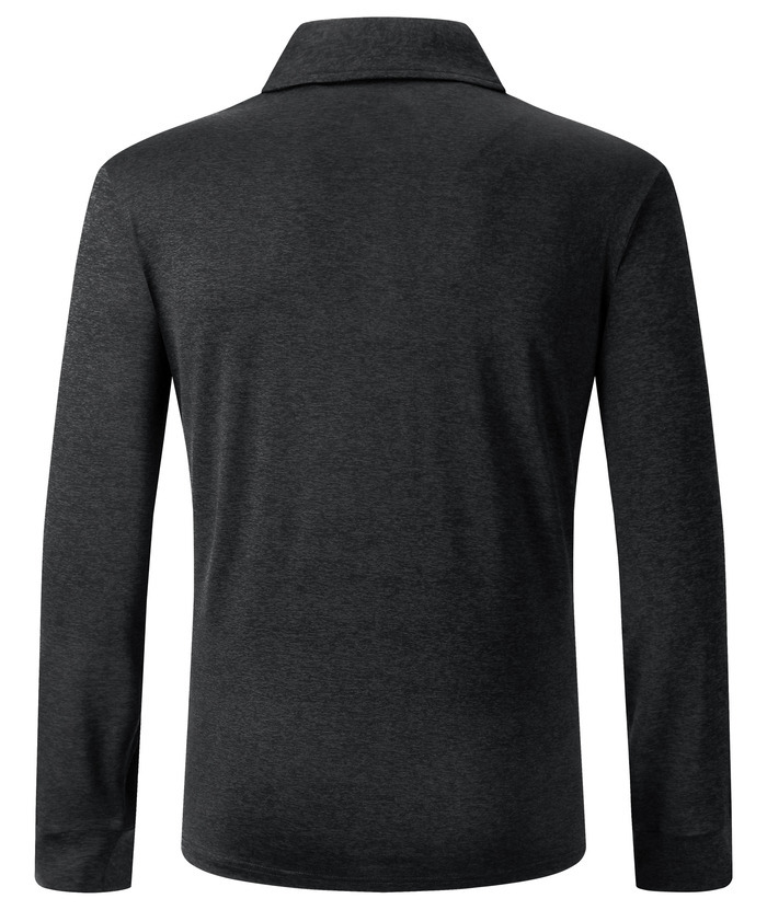 ZITY Men's Long Sleeve Quick Dry Sports Golf Tennis Polo Shirt-ZPK004673 | Zitysports