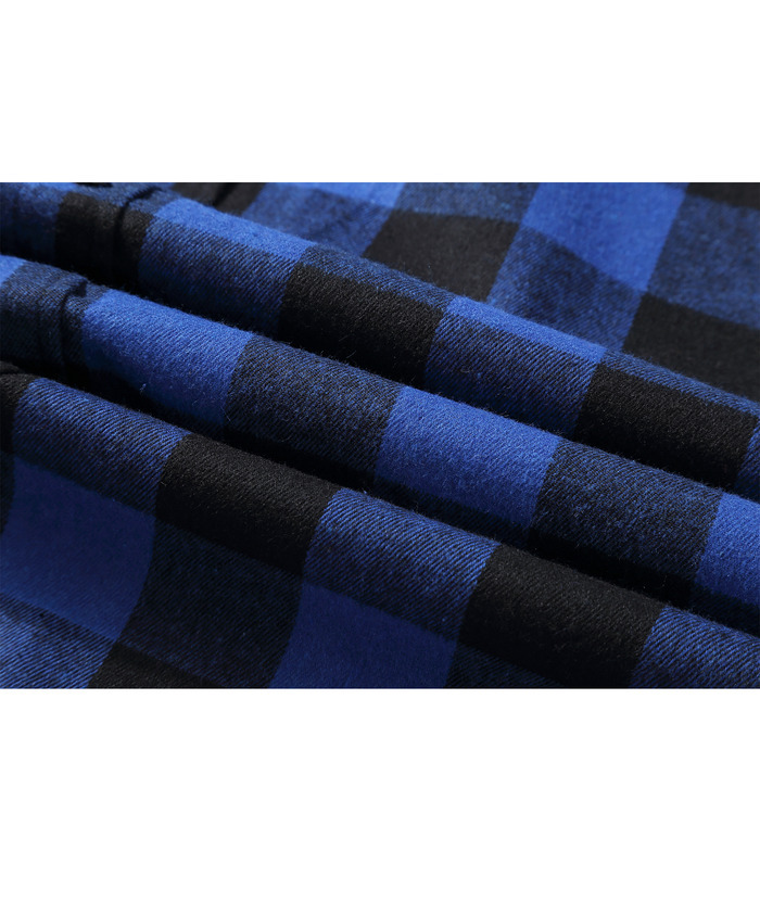 ZITY Men's Plaid Hooded Long Sleeve Button Down Flannel Shirt-ZPK000014 | Zitysports