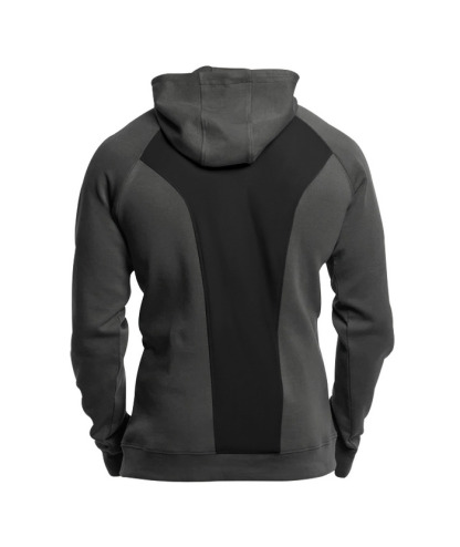 Men's Slim Fit Hiking Hoodie Long Sleeved Half Zip Block Jacket-DUMFH04892 | Zitysports