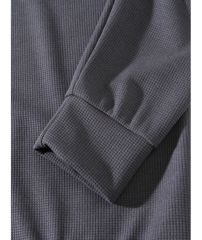 ZITY Men's Stand Collar Solid Color Long Sleeve Sweatshirt-DUMHD04896 | Zitysports
