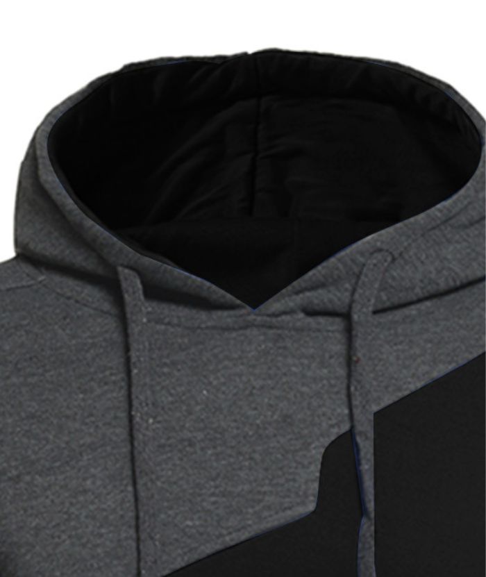 ZITY Men's Long Sleeve Patchwork Color Block Athletic Hoodie-DUMFH04916|Zitysports