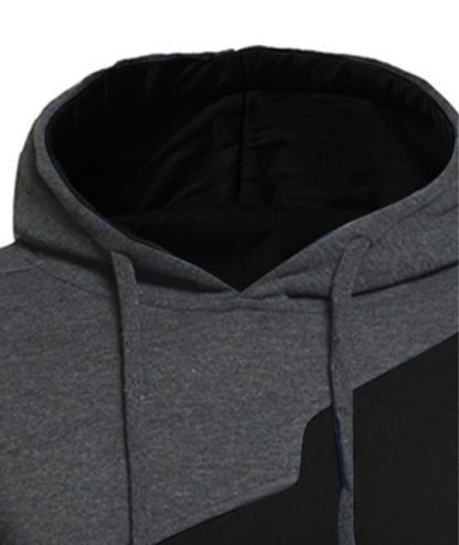 ZITY Men's Long Sleeve Patchwork Color Block Athletic Hoodie-DUMFH04916|Zitysports
