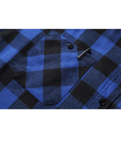 ZITY Men's Plaid Hooded Long Sleeve Button Down Flannel Shirt-ZPK000014 | Zitysports