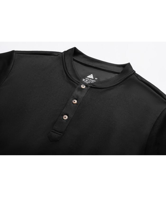 ZITY Men's Dri Fit Button Up Summer T-Shirt-CUMSS01366