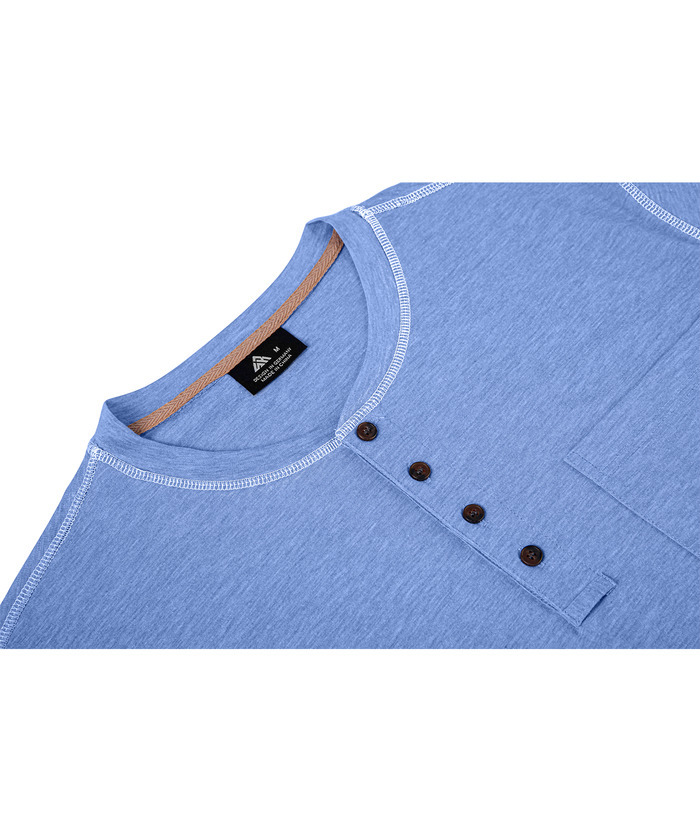 ZITY Men's Slim Fit Button Up Chest Pocket T-Shirt-CUMSS01983