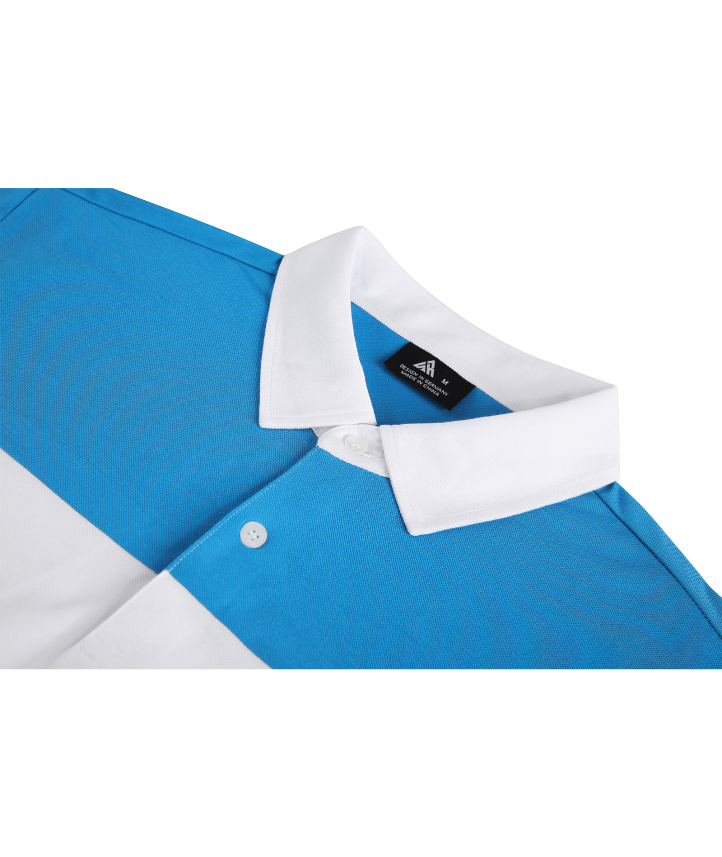 ZITY Men's Button Up Color Block Slim Fit Polo Shirt-CFMPO00104