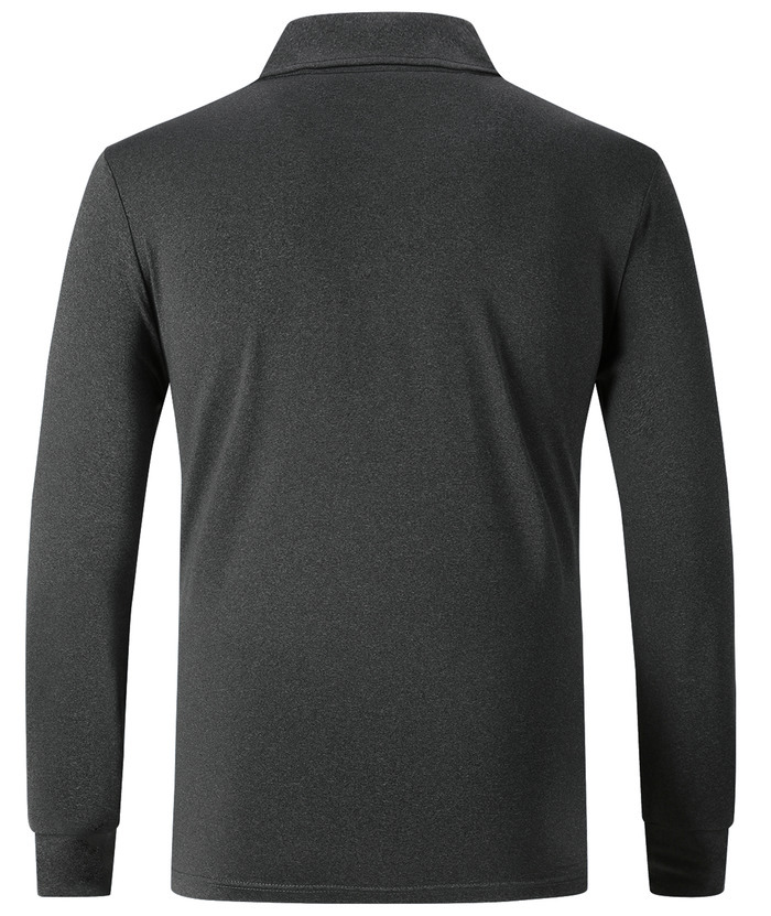 ZITY Men's 3 Button Quick Dry Long Sleeve Performance Polo Shirt-ZPK007158 | Zitysports