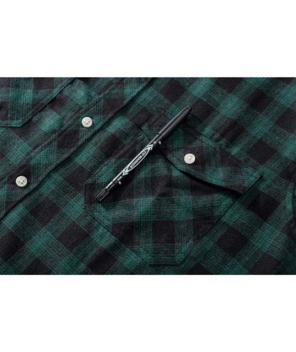 ZITY Men's Plaid Button Up Shirt with Flap Pocket Spring Fall Top-ZPK006565 | Zitysports
