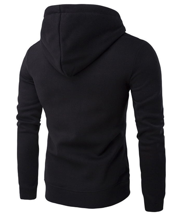 ZITY Men's Long Sleeve Solid Color Fleece Kangaroo Pocket Hoodie-DUMFH04879 | Zitysports