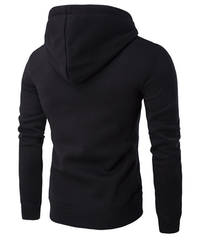 ZITY Men's Long Sleeve Solid Color Fleece Kangaroo Pocket Hoodie-DUMFH04879 | Zitysports
