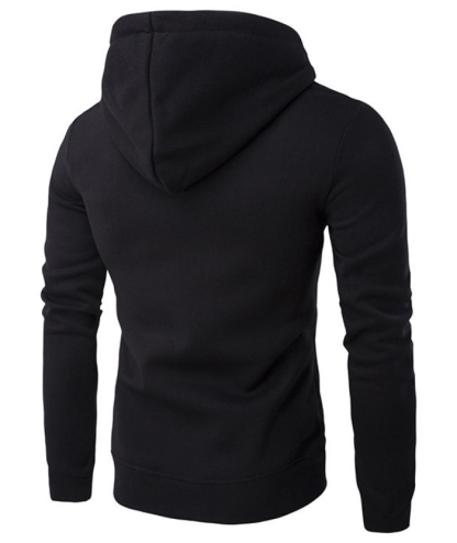 ZITY Men's Long Sleeve Solid Color Fleece Kangaroo Pocket Hoodie-DUMFH04879 | Zitysports