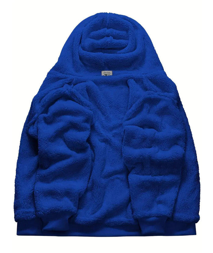 ZITY Men's Solid Hooded Jacket Thick Fleece Hoodie For Fall Winter-ZPK007270 | Zitysports