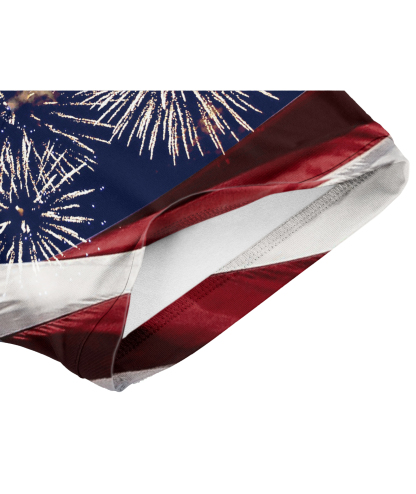 ZITY Men's American Flag Print Dri Fit Polo Shirt-CFMPO00119