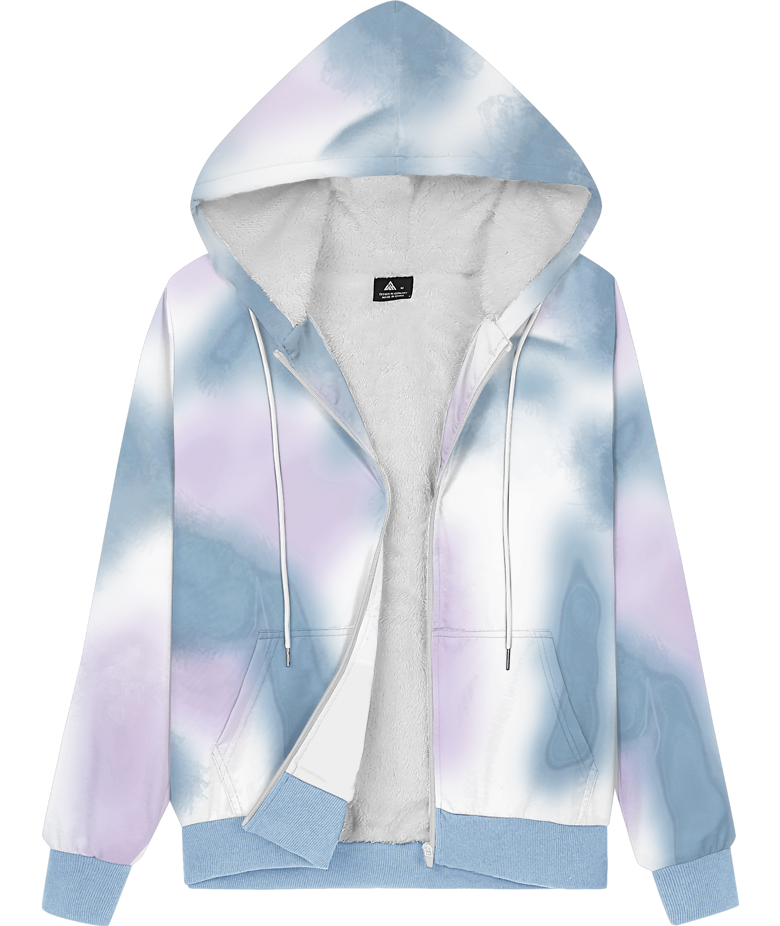 ZITY Women's Full Zipper Dyed Fleece Hoodie-CUWFH01514