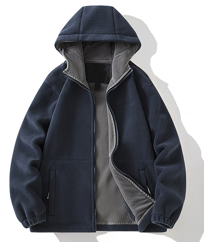 ZITY Men's Full Zipper Fleece Jacket-DUMCO05447