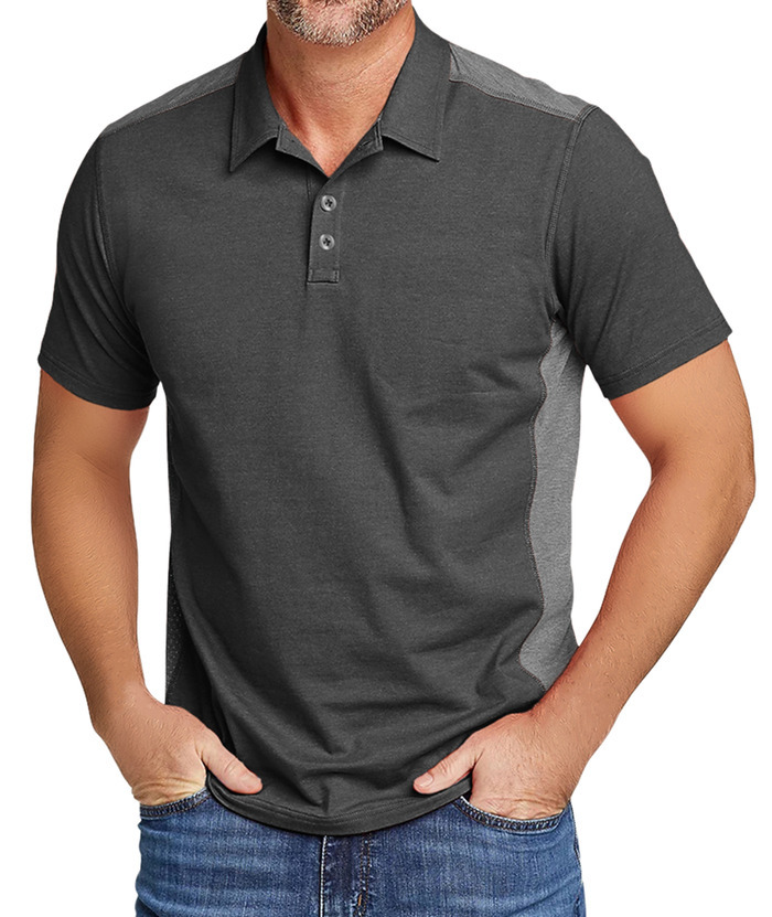 ZITY Men's Short Sleeve Button Up Breathable Casual Polo Shirt-CUMPO01278 | Zitysports