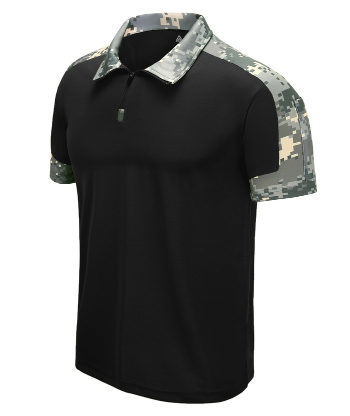ZITY Men's Short Sleeve Quarter Zip Quick Dry Golf Polo Shirt-ZPK000591 | Zitysports