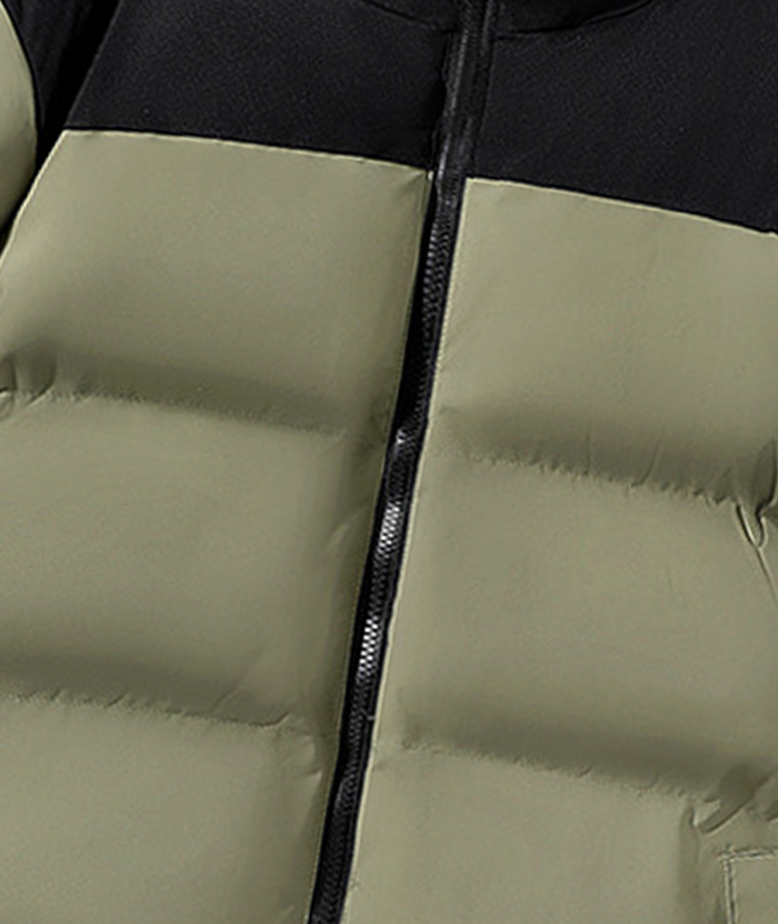 ZITY Men's Casual Full Zip Up Stand Collar Puffer Jacket- DUMFC05561