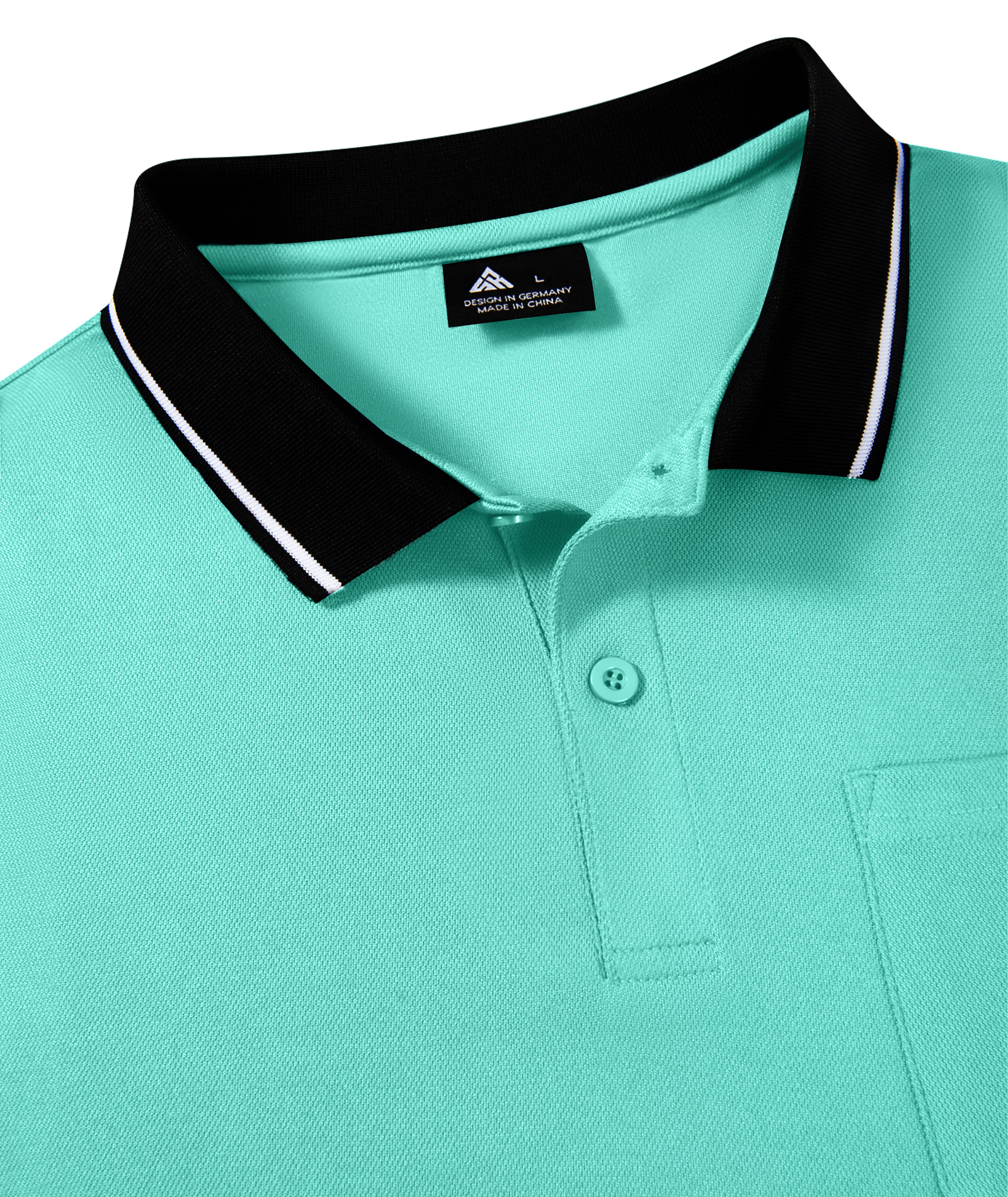 ZITY Men's Contrast Collar Slim Fit Polo Shirt-CUMPO05144