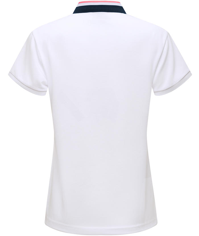 White slim fit casual polo - Women's breathable sports top