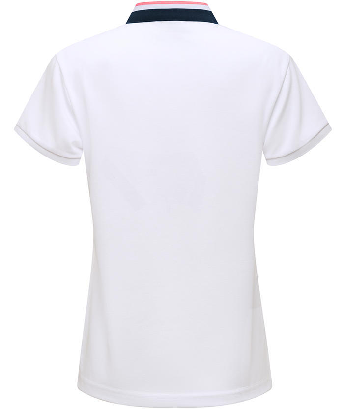 White slim fit casual polo - Women's breathable sports top