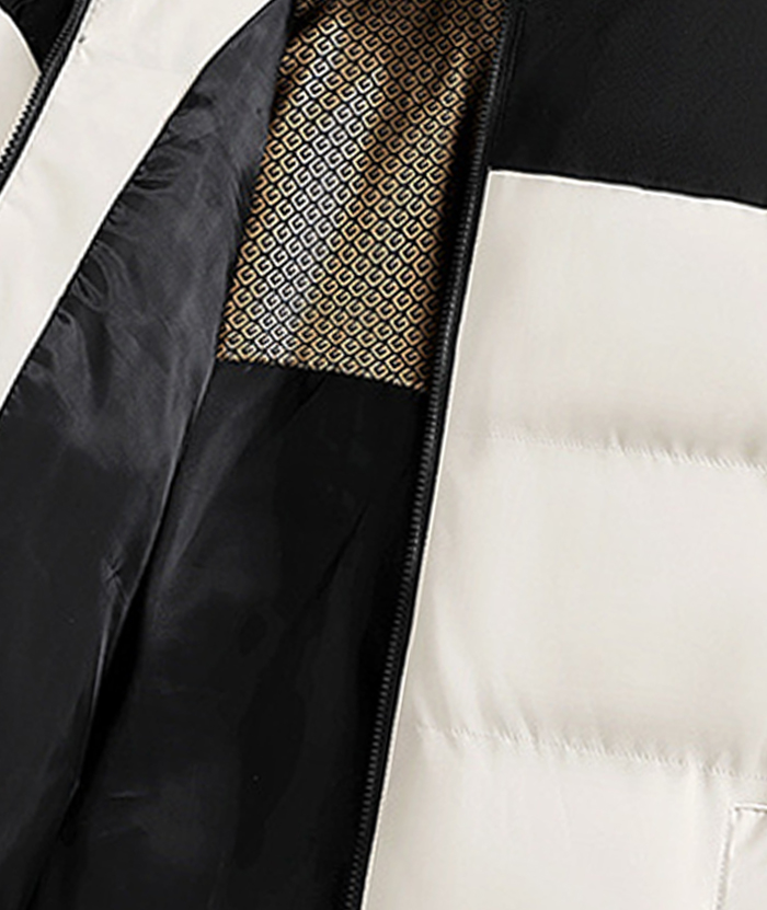 ZITY Men's Casual Full Zip Up Stand Collar Puffer Jacket- DUMFC05561