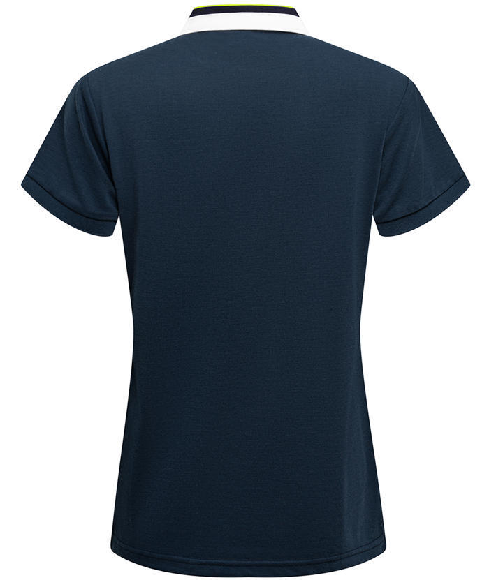 Navy women's sports polo shirt - Solid color slim fit casual design
