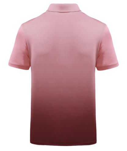 ZITY Men's Summer Dri Fit Gradient Golf Polo Shirt-CFMPO00034